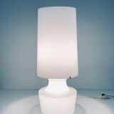 Lampe de salon en verre blanc, Italie années 60
