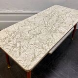 Vintage Coffee Table With Shelf Formica #D12