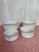 Nested salad bowls in fine decorated porcelain