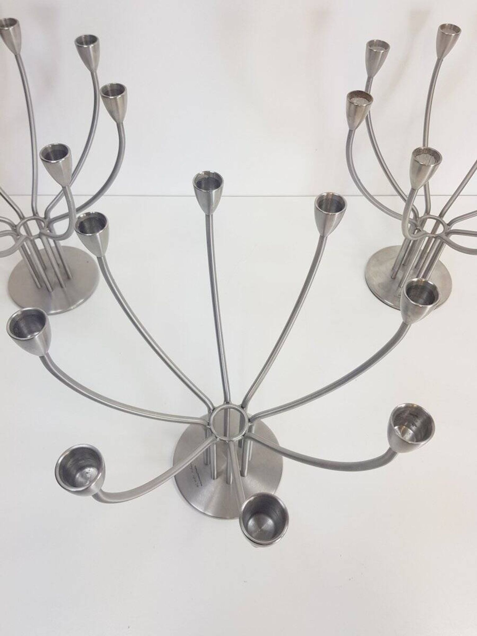Modern Scandinavian Candleholders in Steel by M. Hagberg for Ikea, 1970s, Set of 4