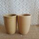 Lot de 2 timbales, verres en grès