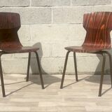 Set of 2 design and vintage chairs Eromes 60s