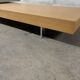 Jeu de 2 tables basses design Molteni&C, bois clair et laqué gris p