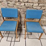 Paire de chaises fauteuils scandinave vintage 1970