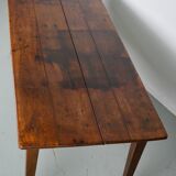 Antique 19th Century French Rustic Farmhouse Dining Table Fruitwood