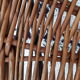 Fauteuil rotin corbeille des années 50