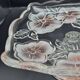 Vintage glass display stand "Pansy Bouquet Pink" — Studio Nova by Mikasa