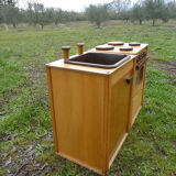 Vintage wooden children's school kitchen set