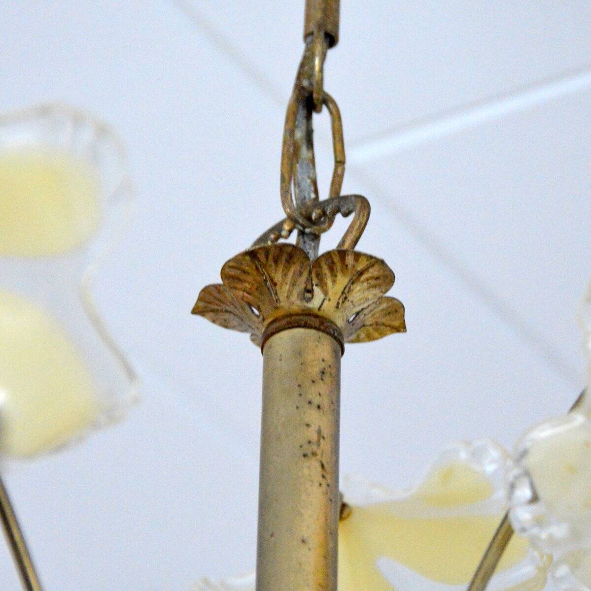 Vintage 1960s flower chandelier