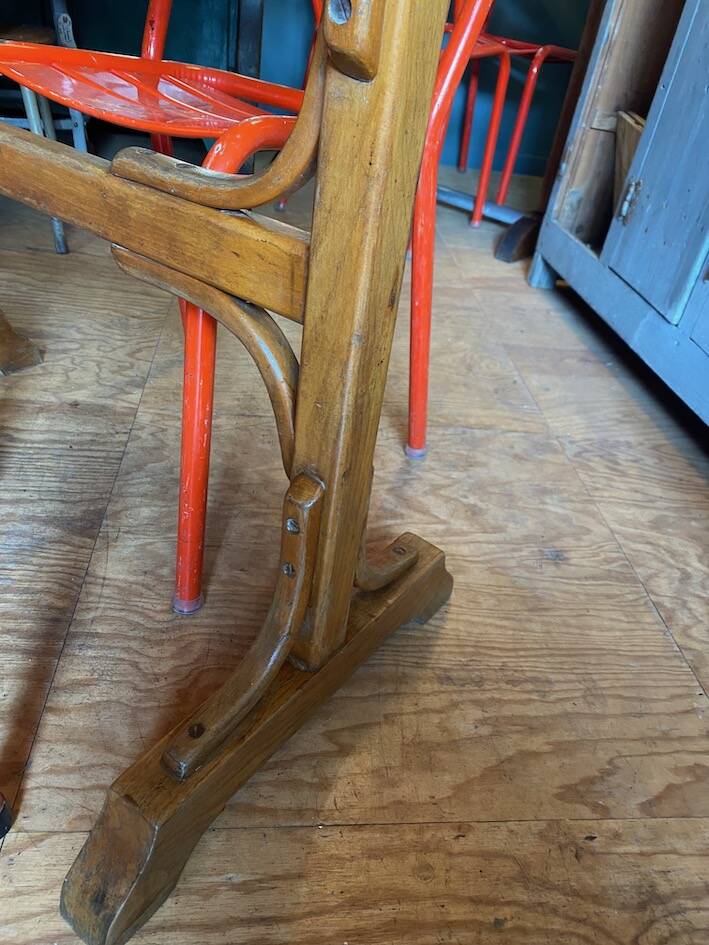 Red Formica bistro table 1950