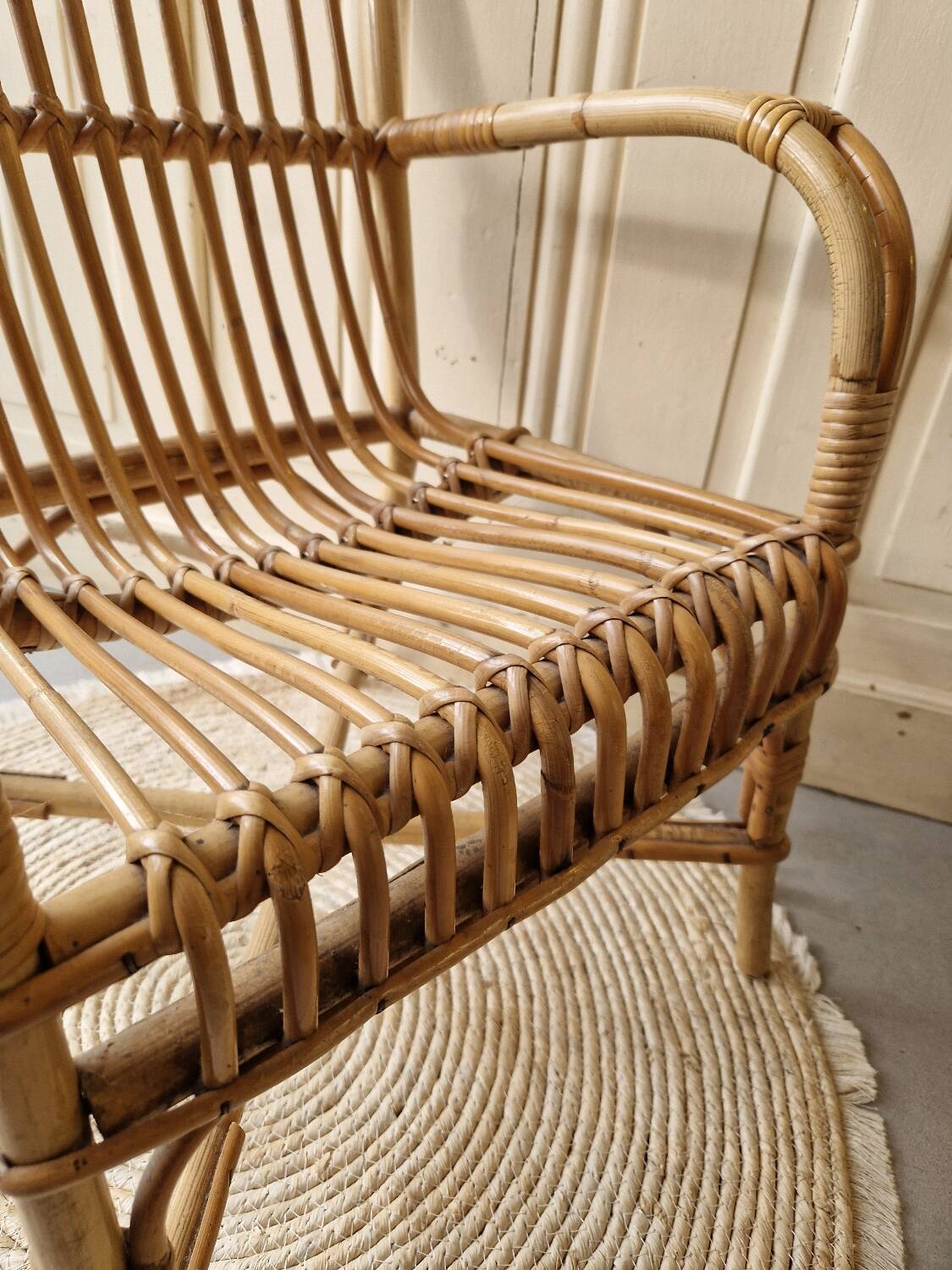 Children's rattan armchair chair