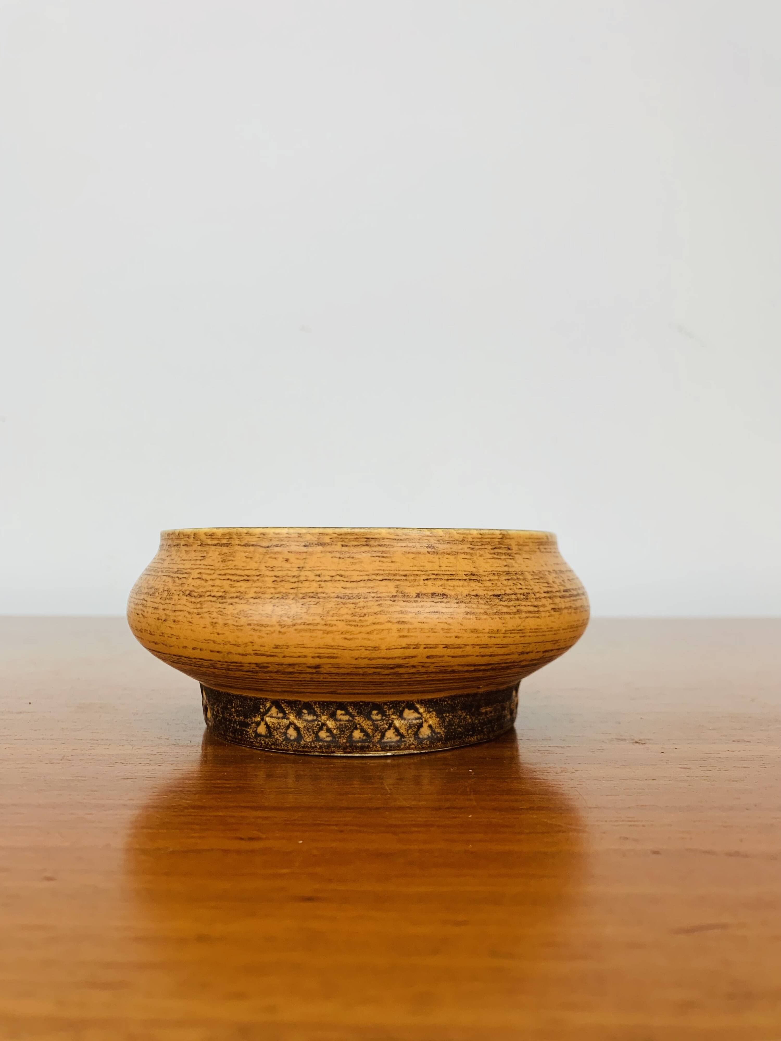 Vintage West Germany yellow ceramic empty pocket