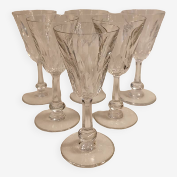 6 baccarat crystal glasses, Picardie model.