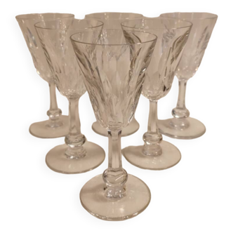 6 baccarat crystal glasses, Picardie model.