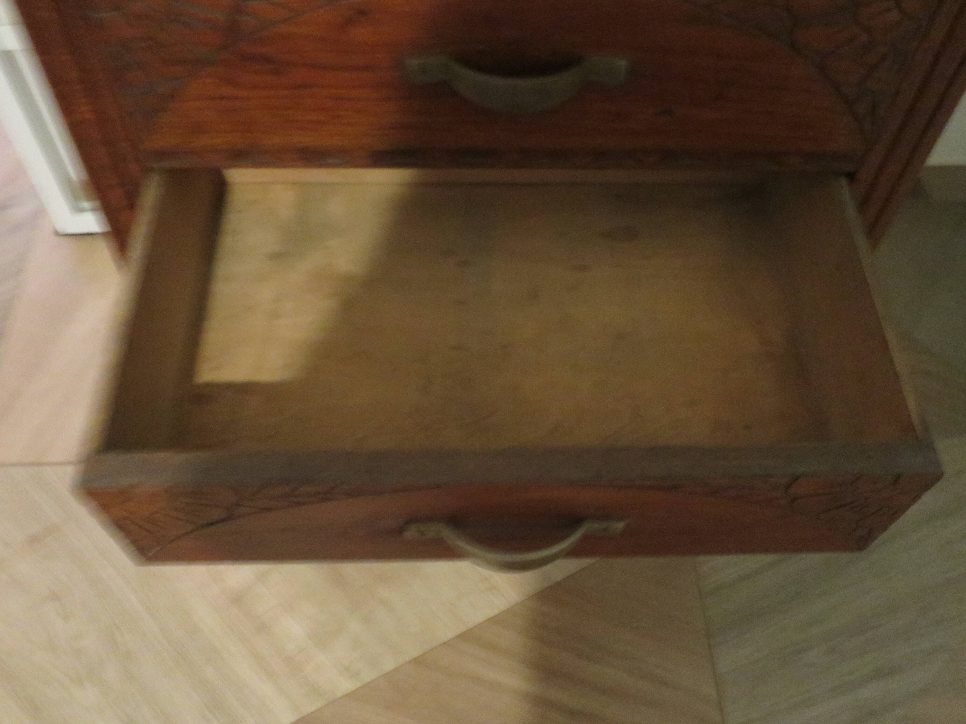 Art Deco Chest of Drawers - 5 drawers - 1950s - Carved wood - Pattern