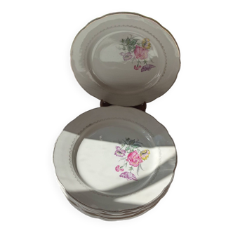 10 assiettes plates René / Digoin