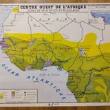 Old central west africa school map