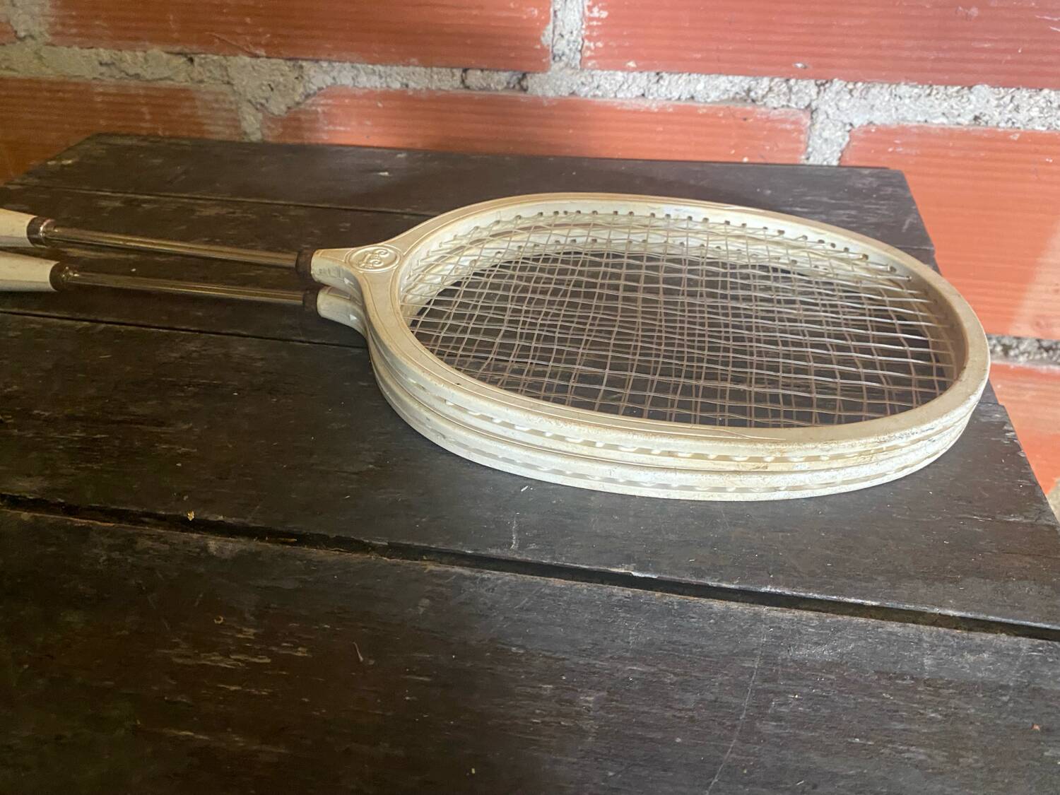 Vintage 70s GEGE Plastic + Metal Badminton Racket Pair