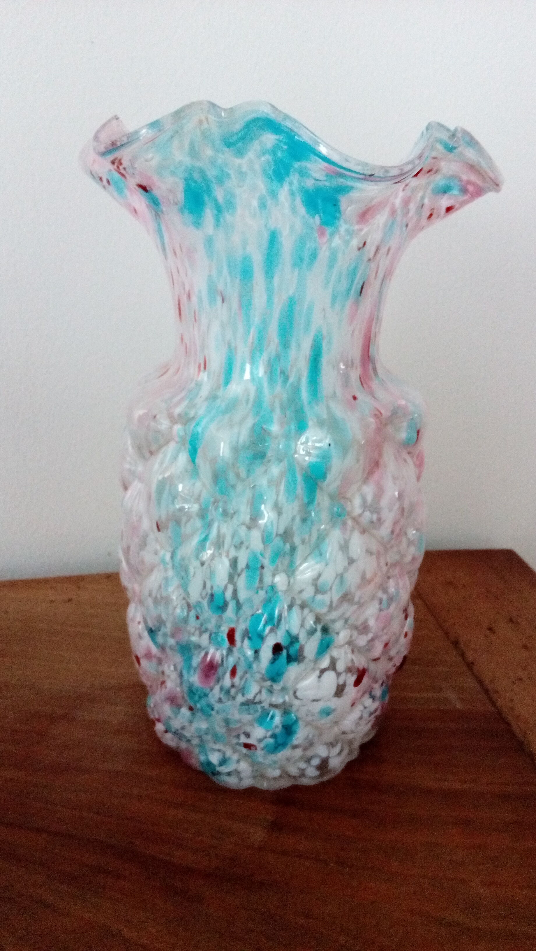 Blue Clichy glass vase