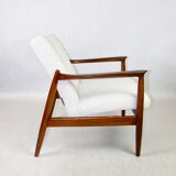 White Boucle GFM-64 armchair by Edmund Homa, 1970s