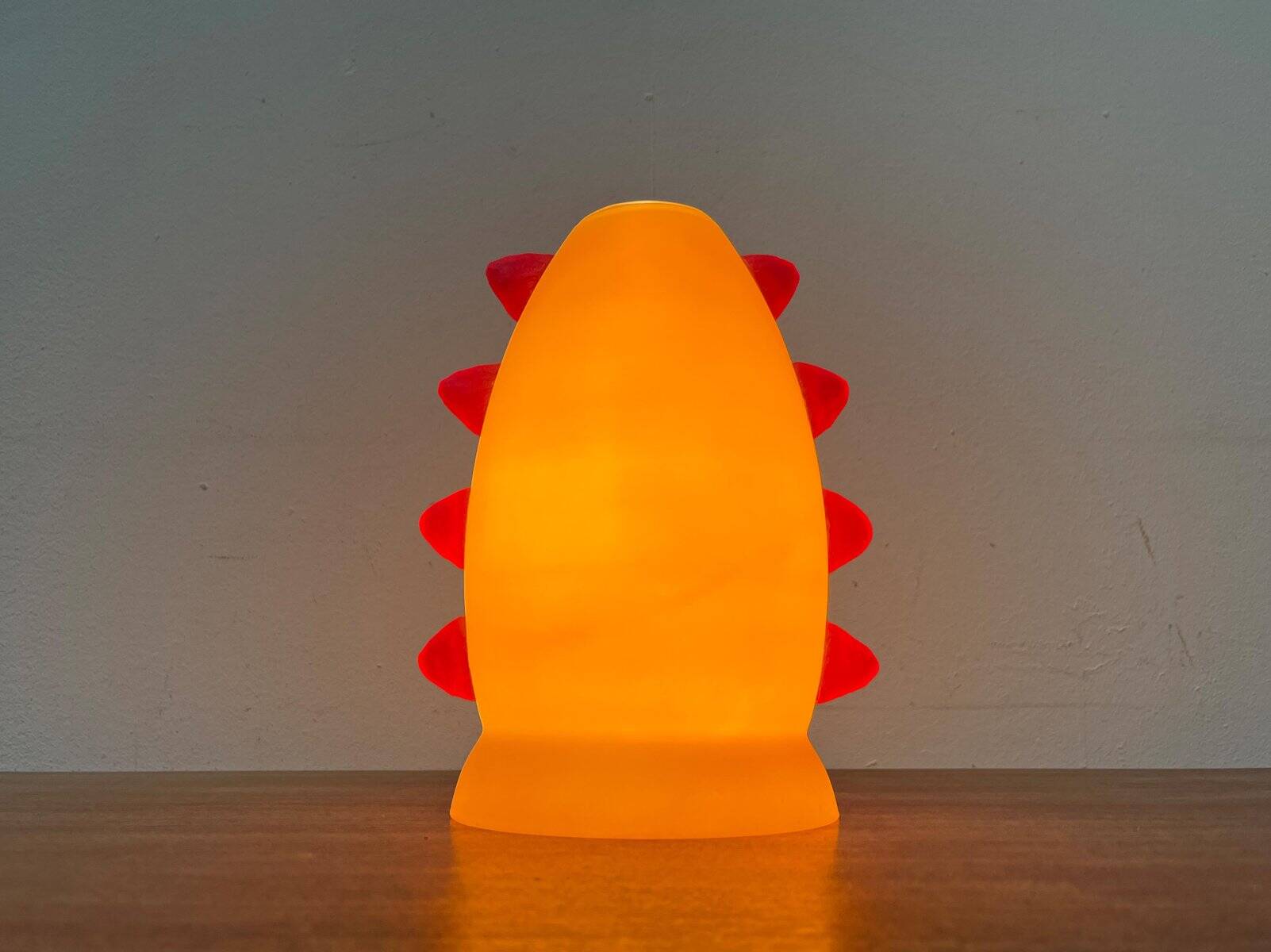 Postmodern glass table lamp from Trait D'Union, 1980s.