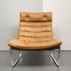 JK 720 lounge chair, cognac-coloured leather, by Jørgen Kastholm for Kill International, 1970s