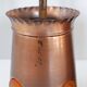 Pair of vintage 1970s brutalist suspensions in copper & orange plastic