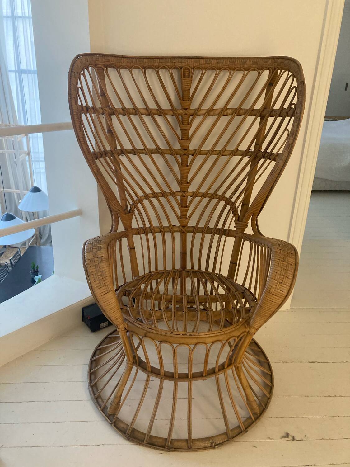 Chaise paon en osier Gio Ponti