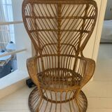 Chaise paon en osier Gio Ponti