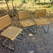 Set of 3 Cesca B32 chairs by Marcel Breuer