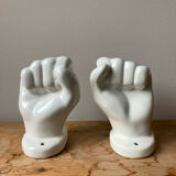 Vintage ceramic hand pair