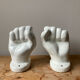 Vintage ceramic hand pair
