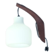 Teak and opaline wall lamp, 60s