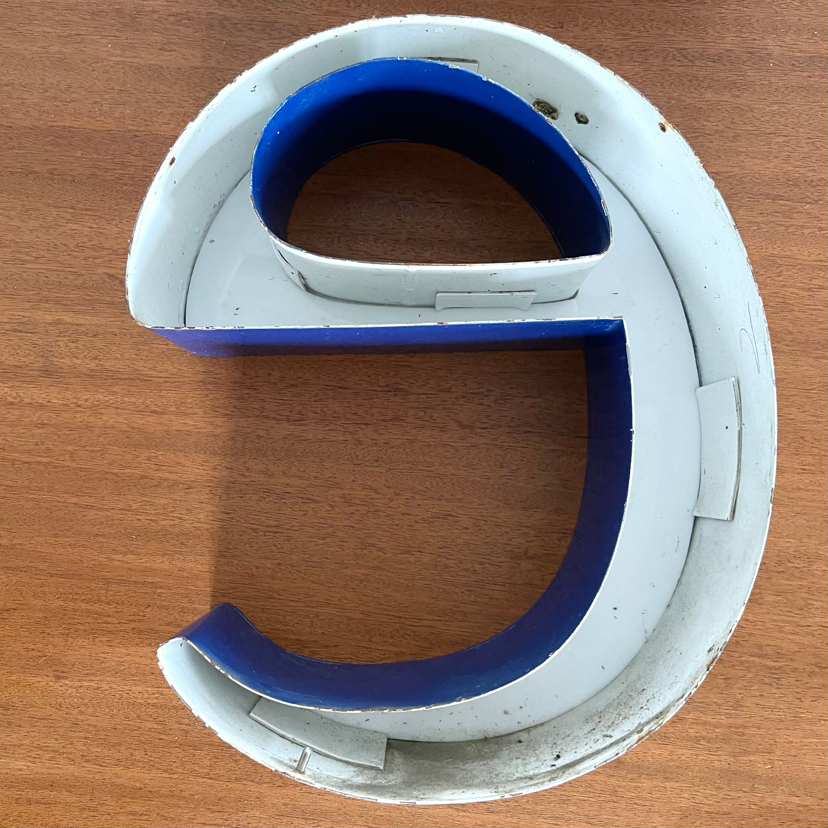 Vintage metal sign letter