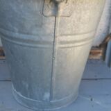 Vintage zinc galvanized steel bucket