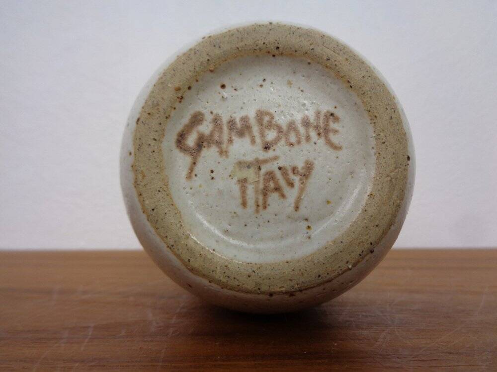 Minimalist stoneware vase by Bruno Gambone, Italy, 1970s