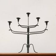Support de bougie en métal brutaliste