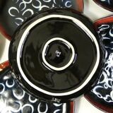 11 flat plates ceramic Moon