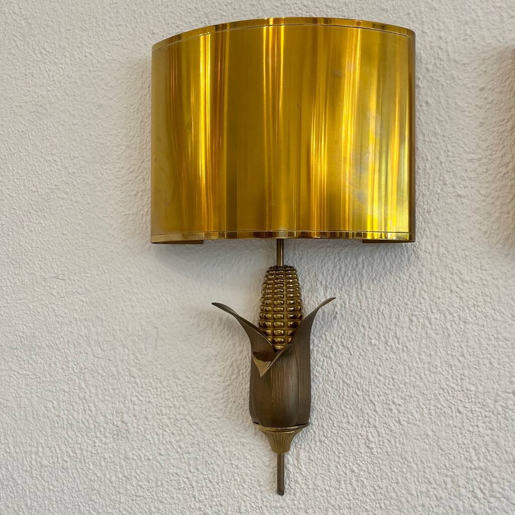 Pair of neoclassical wall sconces corn ear model Maison Charles Paris