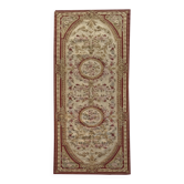 Aubusson style knotted pile rug – 2.45 x 0.90 metres –