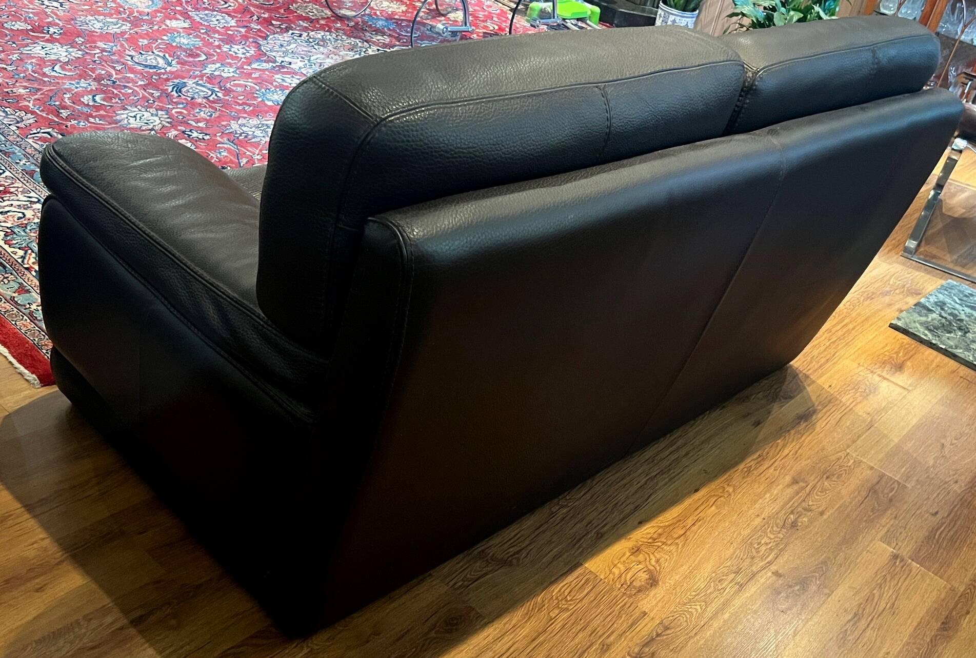 Set of two sofas. High-quality thick bull leather.