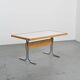 Metal and pine table, La Plagne around 1960.