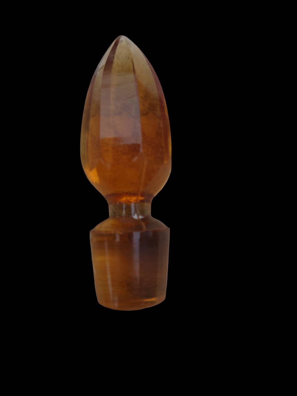 Amber liquor service 1930 glass and faceted carafe