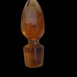 Amber liquor service 1930 glass and faceted carafe
