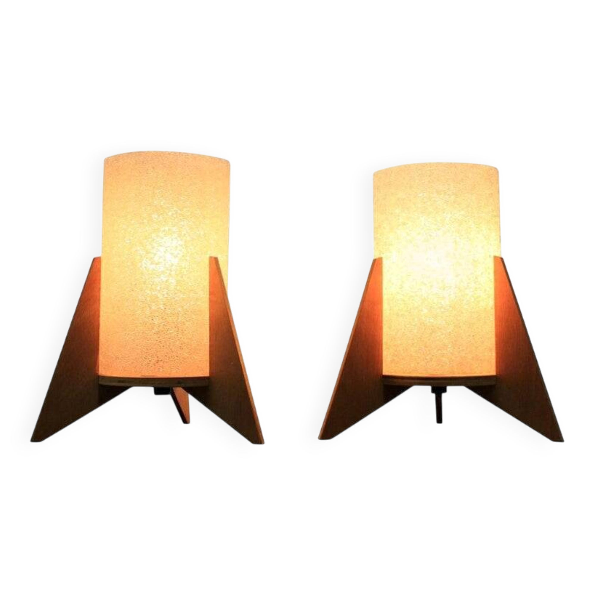 Pair of Midcentury Table Lamps, Rockets, Pokrok Zilina, 1970s