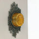 Brutalist Copper Wall Scones Light with Glass by Marcello Fantoni, Italy, 1960s