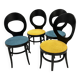 Set of 4 Baumann Bistro chairs, Mouette model, vintage 1970