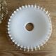 Vintage white serrated opaline pendant light