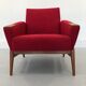 DANISH DESIGN ARMCHAIR IN WOOL & TEAK WOOD, 1970S