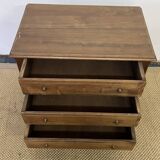Petite commode en bois vintage 3 tiroirs
